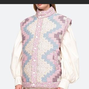 Sea New York quilted puffer vest coat